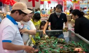 Thủy hải sản nội địa hút hàng trong siêu thị Thủy hải sản nội địa hút hàng trong siêu thị